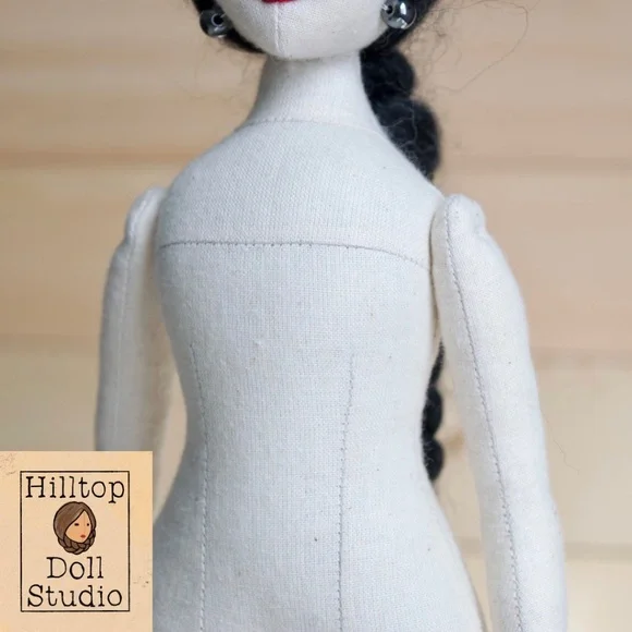 Fabric Doll "Willow" Handcrafted Textile Cloth Heirloom Primitive Doll - Picture 10 of 15